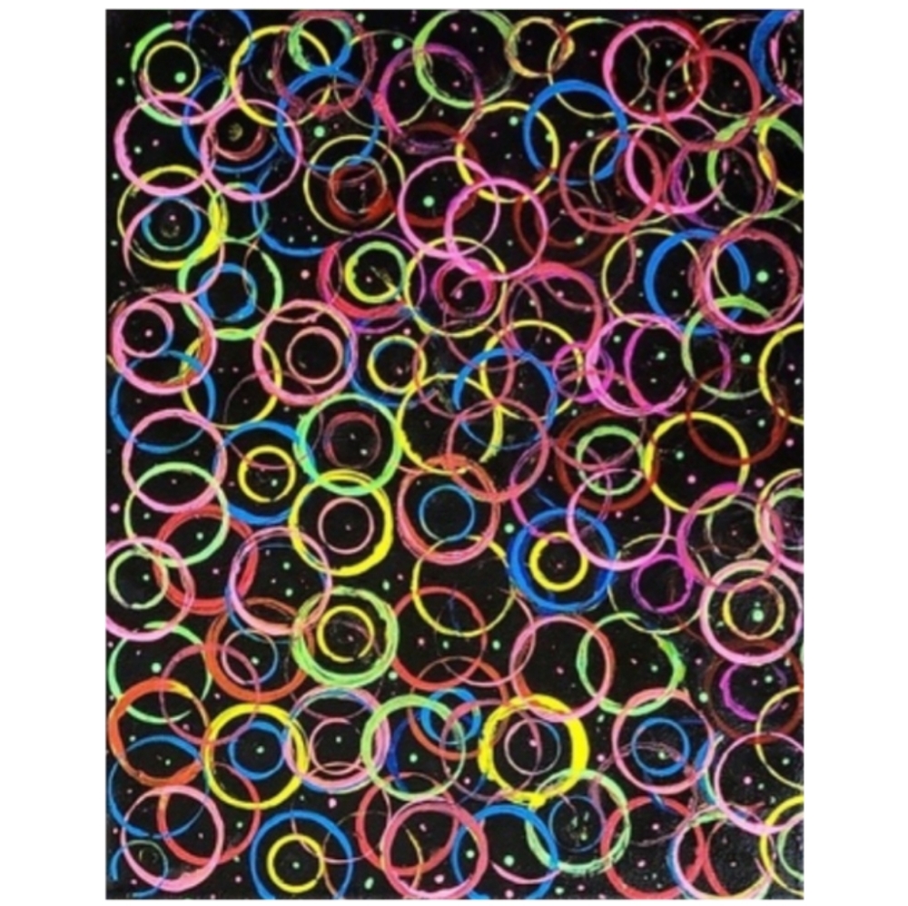 Hand Crafted Abstract Design 11x14 Inches Canvas Painting - Picture 2 of 4